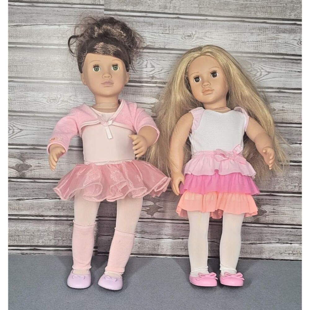 Lot of 2 Battat 18”  Our Generation Dolls  Ballerina Sydney Lee and Thea
